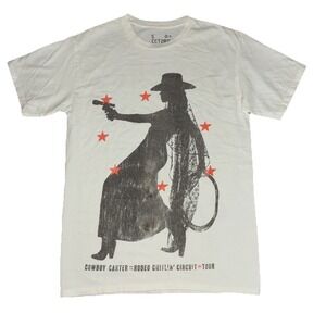 Beyonce Most Wanted Tee S White Cowboy Carter Tour 2025 Merch NEW‎ *flaw